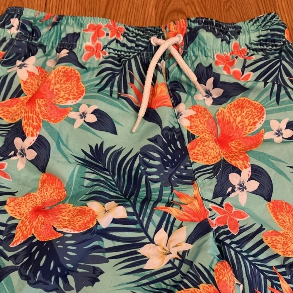 Place Sports Boys SzXL TG 14 Swim Shorts Pull on Vibrant floral pattern